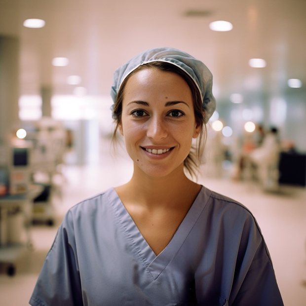 A smiling nurse in our clinic